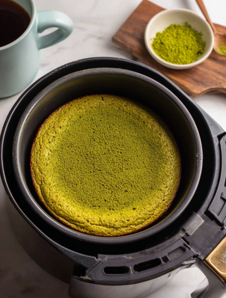 Air Fryer Matcha Soufflé
