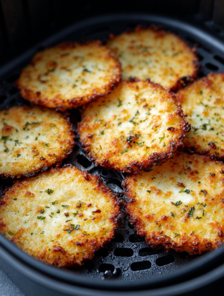 Air Fryer Mozzarella Crisps