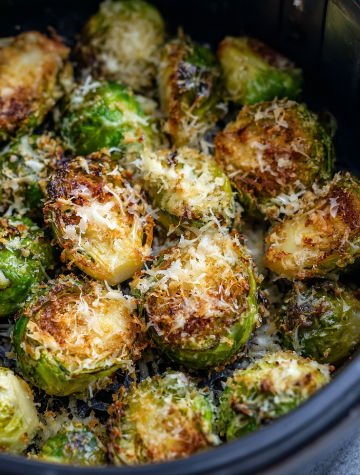 Air Fryer Parmesan Brussels Sprouts