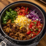 Air Fryer Pork Burrito Bowls