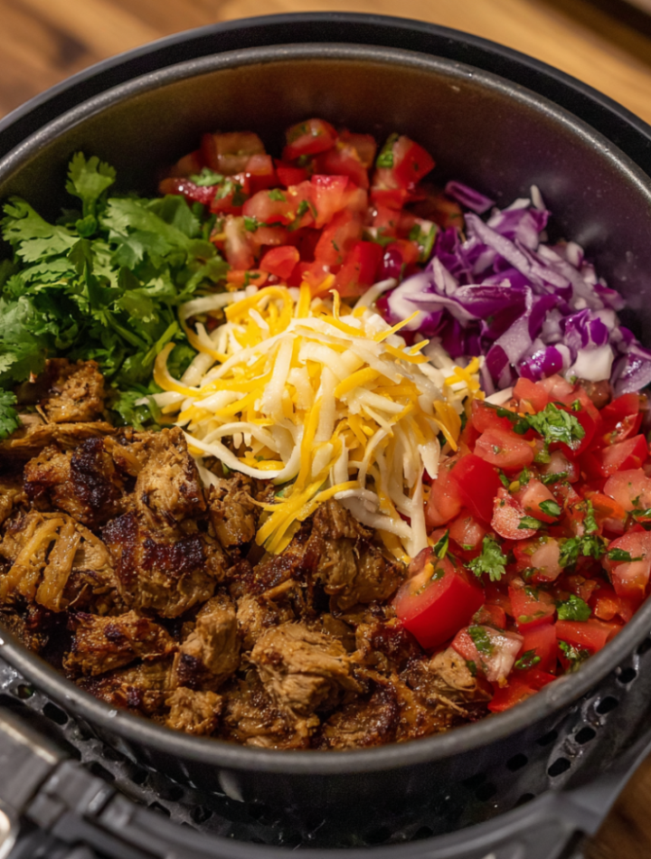 Air Fryer Pork Burrito Bowls