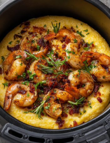 Air Fryer Seafood Polenta