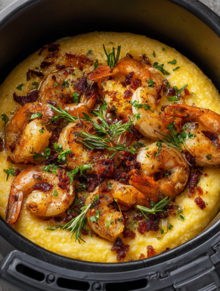 Air Fryer Seafood Polenta