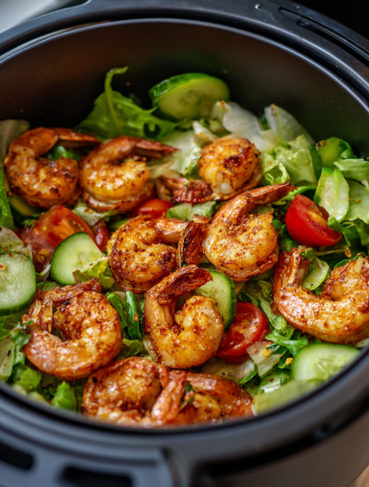 Air Fryer Spicy Shrimp Salad