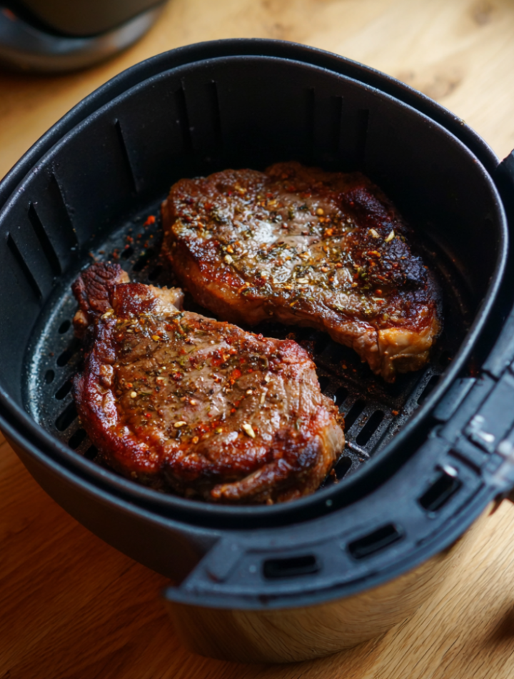 Air Fryer Steak Diane