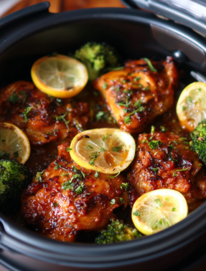 Air Fryer Sticky Lemon Chicken