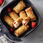 Air Fryer Strawberry Cheesecake Egg Rolls