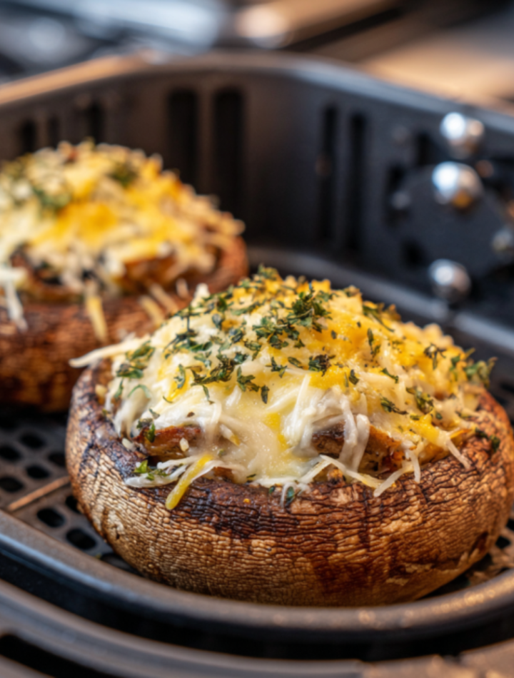 Air Fryer Stuffed Portobello Mushrooms