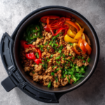 Air Fryer Sweet Chili Ground Pork Bowl