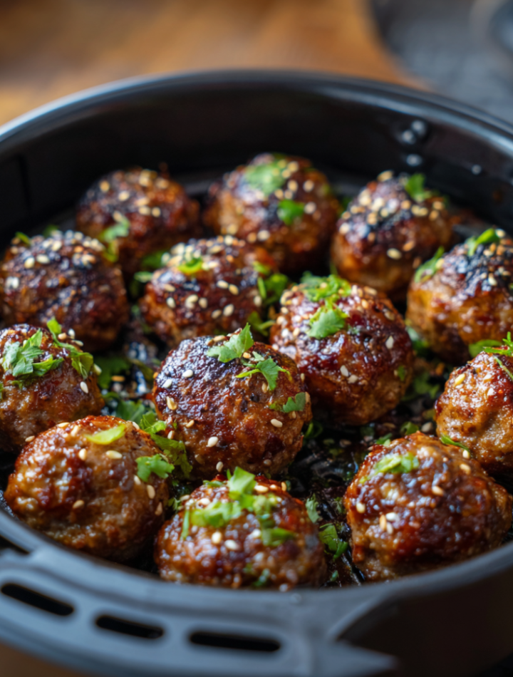 Air Fryer Teriyaki Meatballs