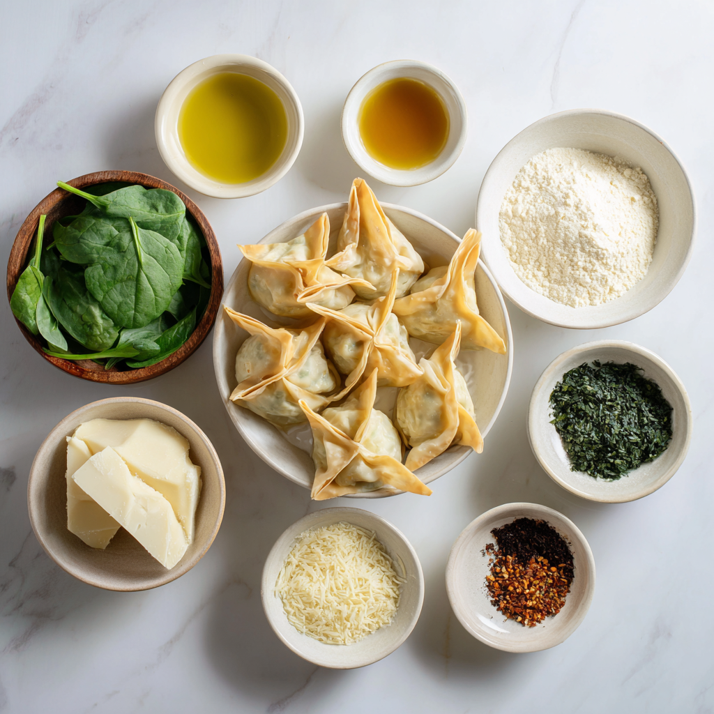 Air Fryer Spinach Artichoke Wontons ingredients
