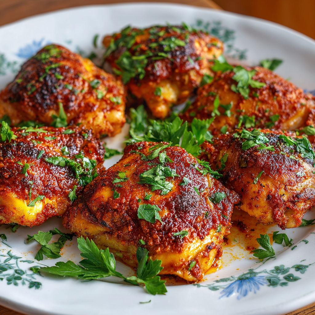 how to make Air Fryer Harissa Chicken Thighs