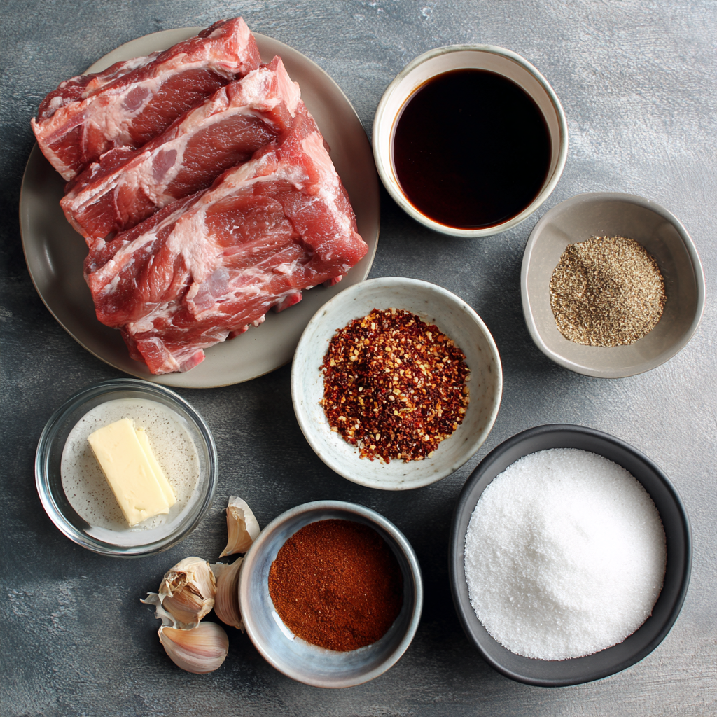 Air Fryer Sweet & Spicy Ribs ingredients