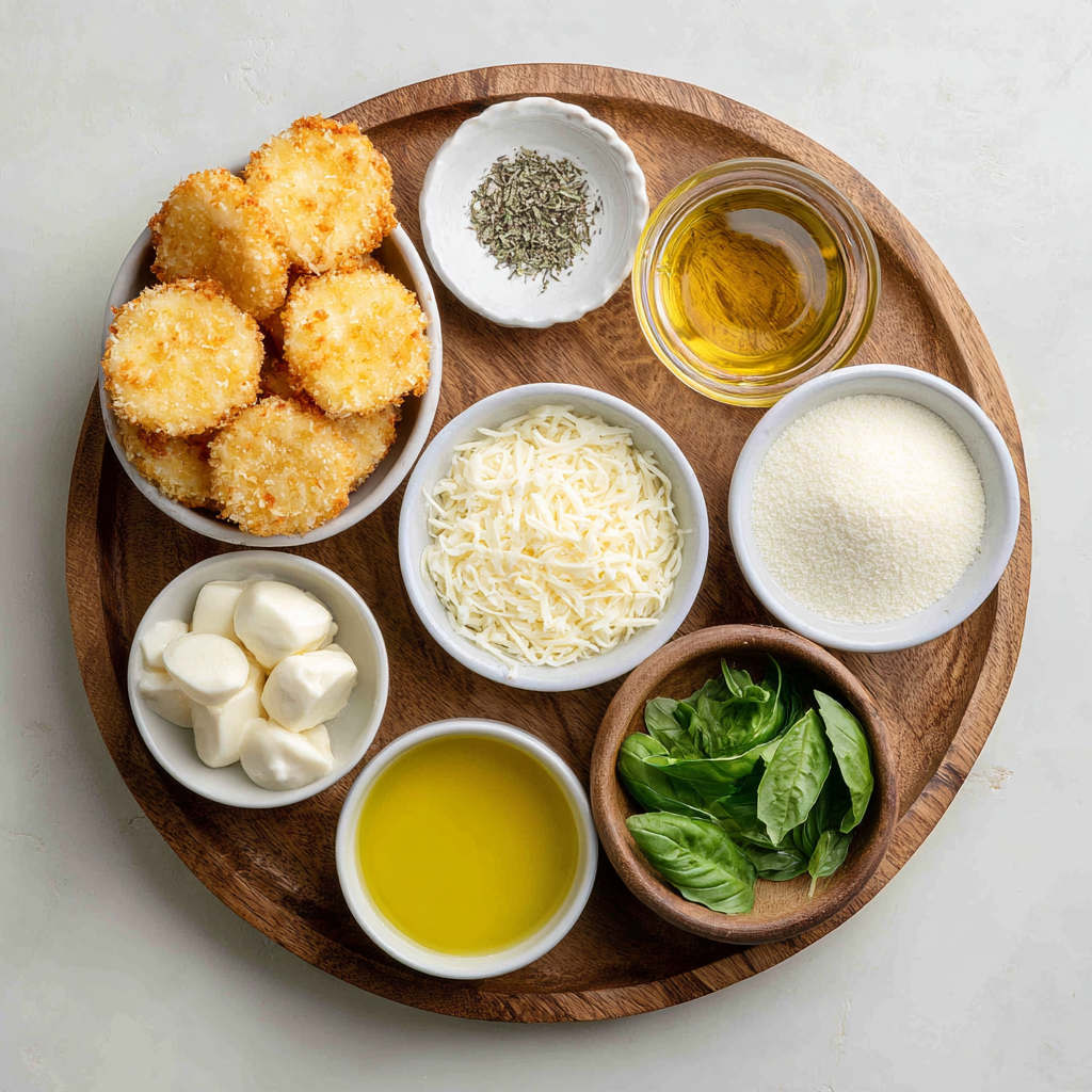 Air Fryer Mozzarella Crisps ingredients