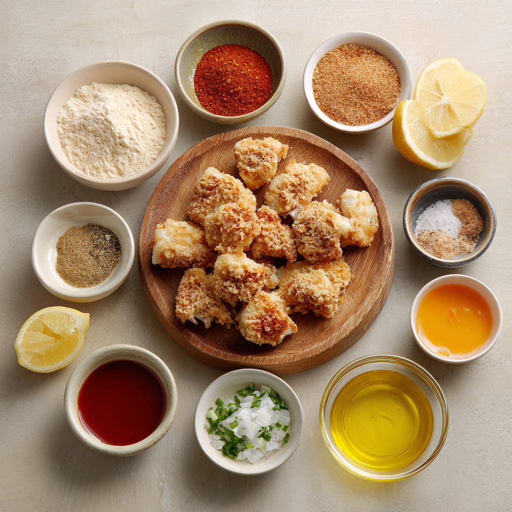 Air Fryer Cajun Fish Bites ingredients