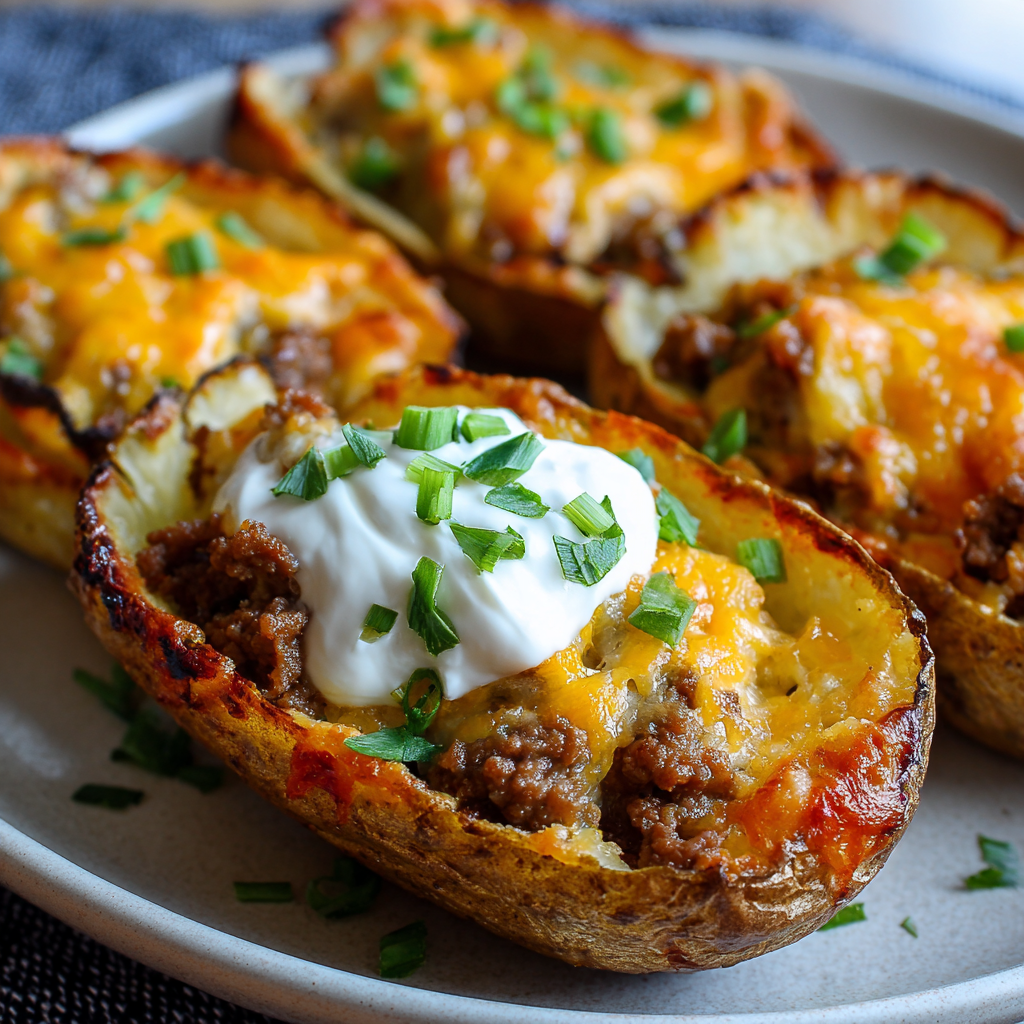 how to make Air Fryer Loaded Shepherd’s Pie Potato Skins