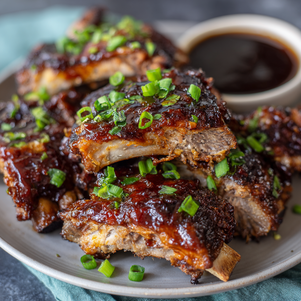 how to make Air Fryer Hoisin Glazed Ribs