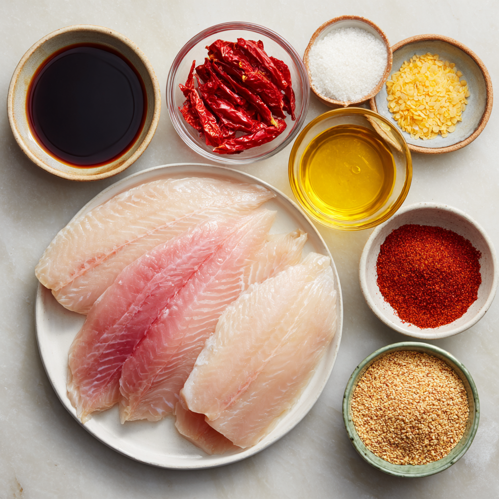 Air Fryer Sweet Chili Tilapia ingredients