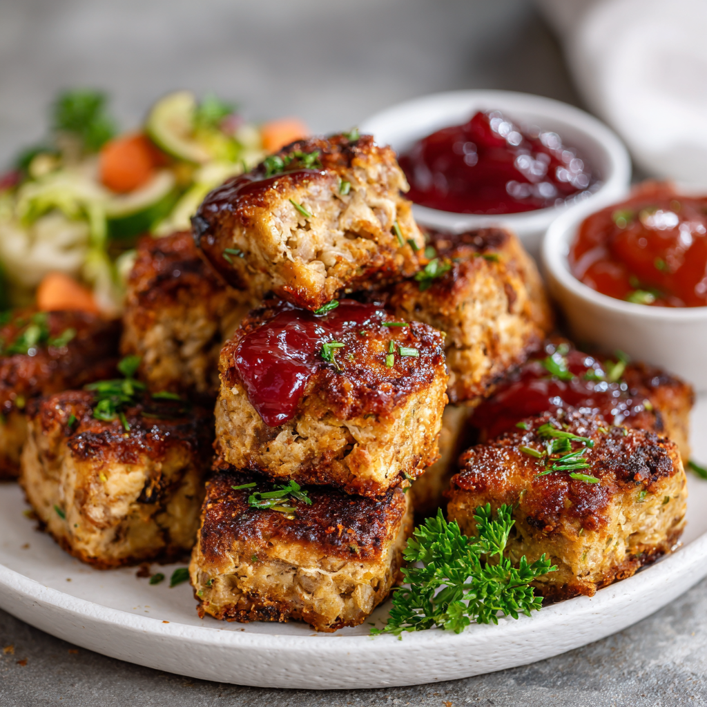 how to make Air Fryer Vegan Meatloaf Minis