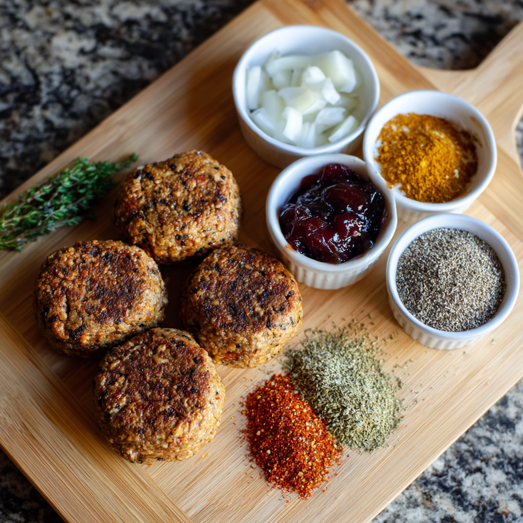 Air Fryer Vegan Meatloaf Minis ingredients