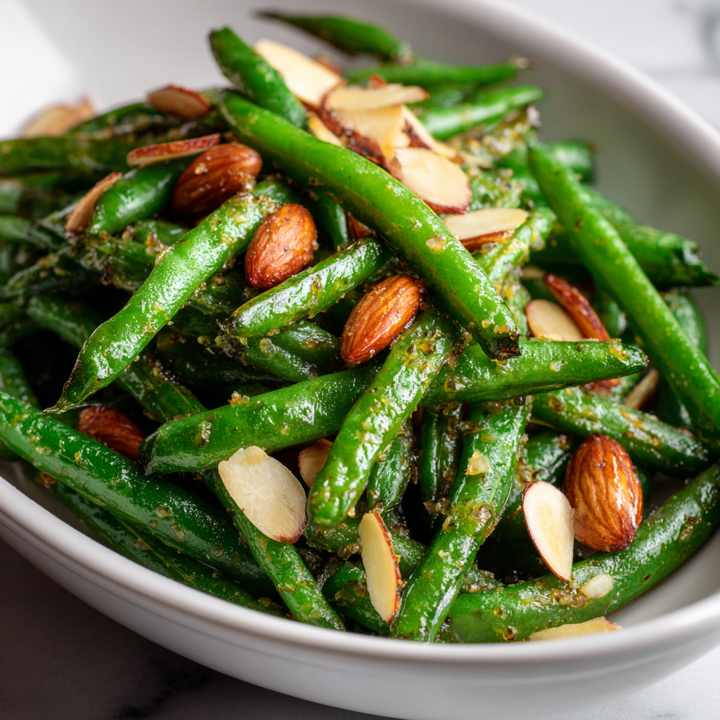 How to make Air Fryer Keto Green Beans Almondine