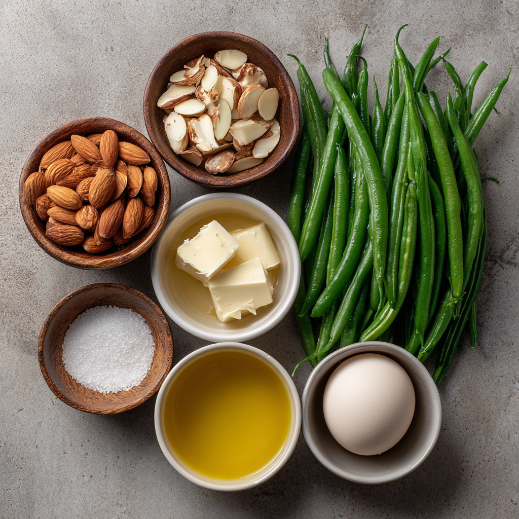 Air Fryer Keto Green Beans Almondine ingredients