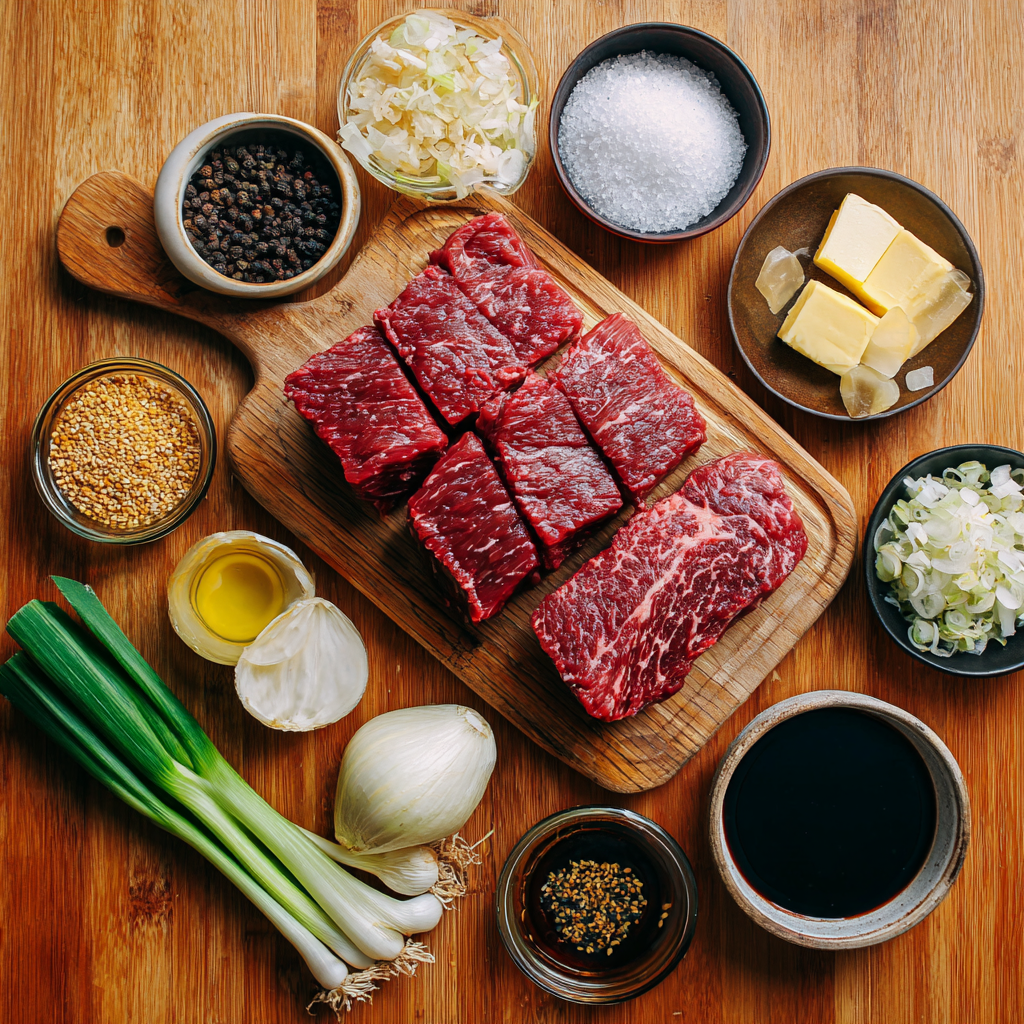 Air Fryer Japanese Beef Tataki ingredients