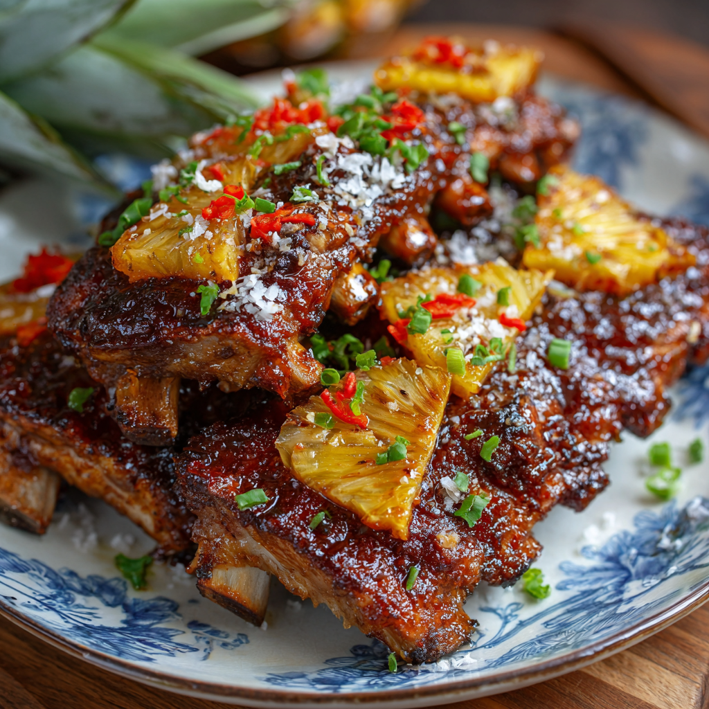 How to make Air Fryer Pineapple Teriyaki Ribs