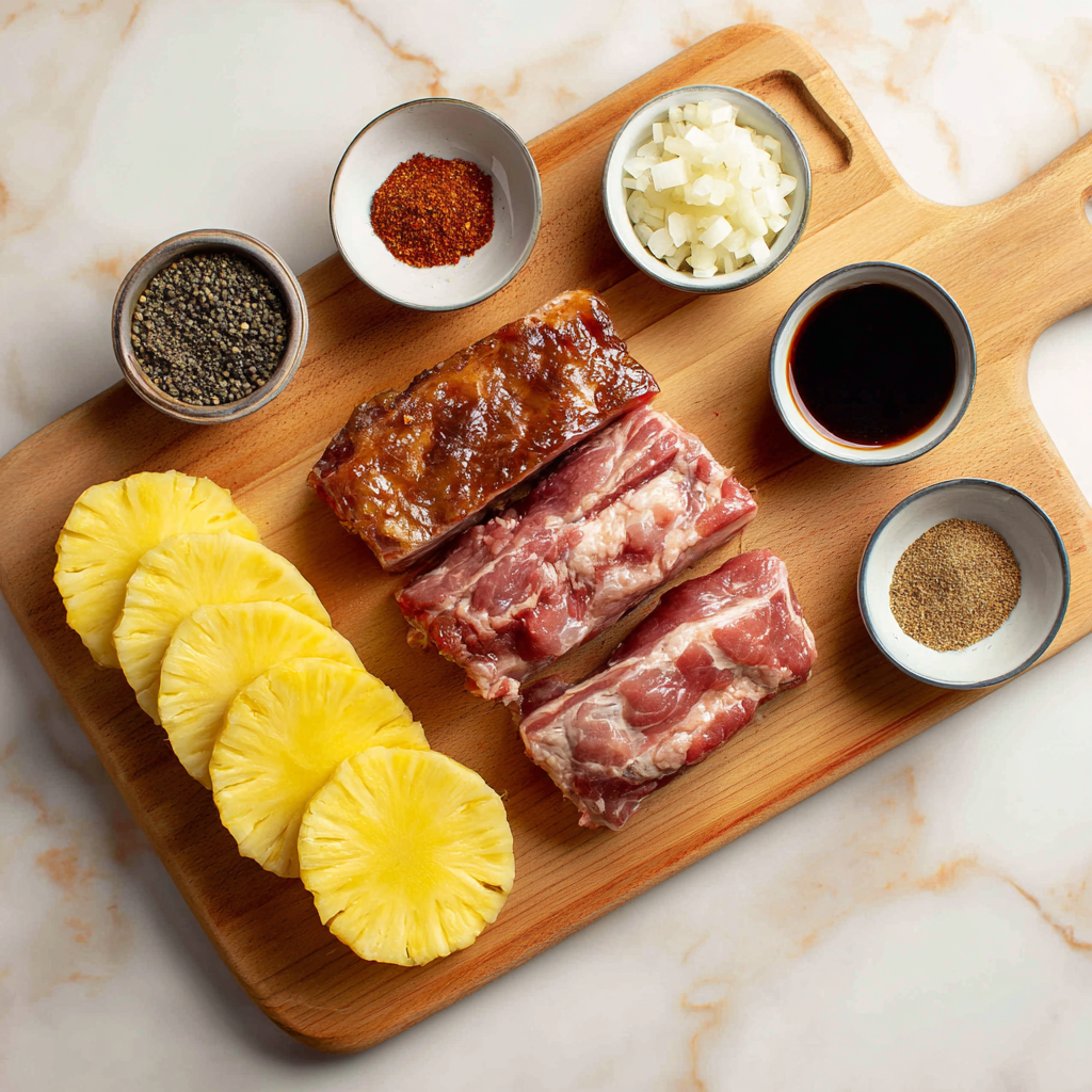 Air Fryer Pineapple Teriyaki Ribs ingredients