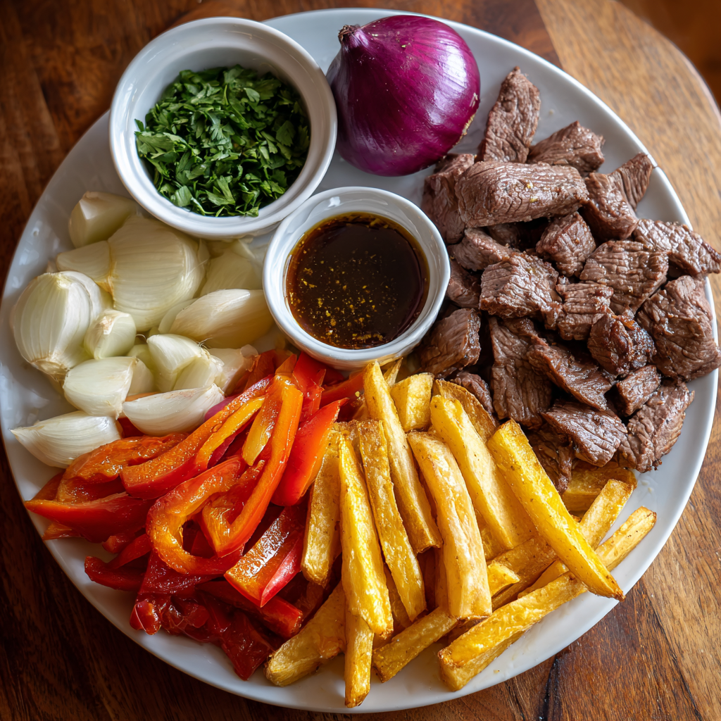 Air Fryer Lomo Saltado instructions