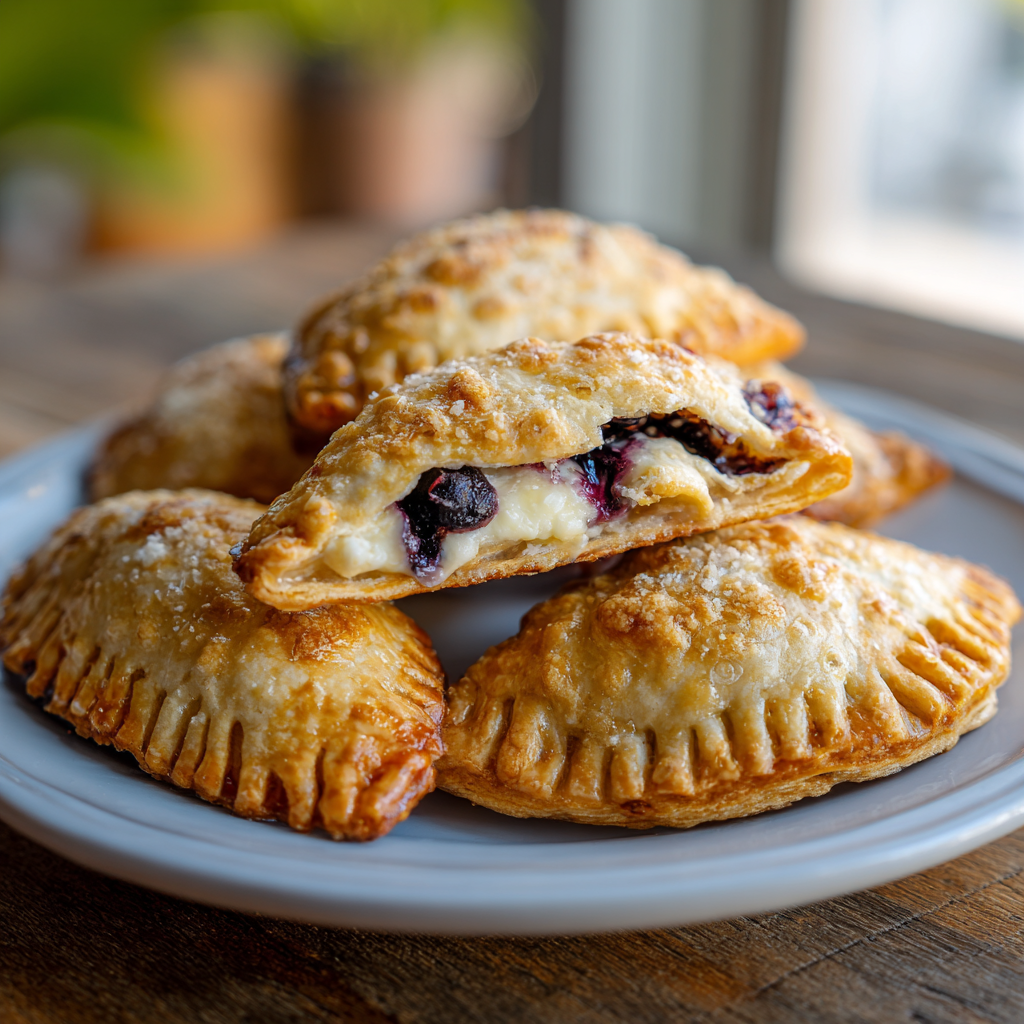 how to make Air Fryer Blueberry Cream Cheese Hand Pies