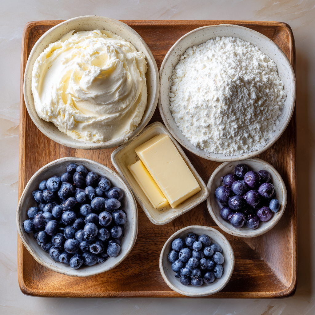 Air Fryer Blueberry Cream Cheese Hand Pies ingredients