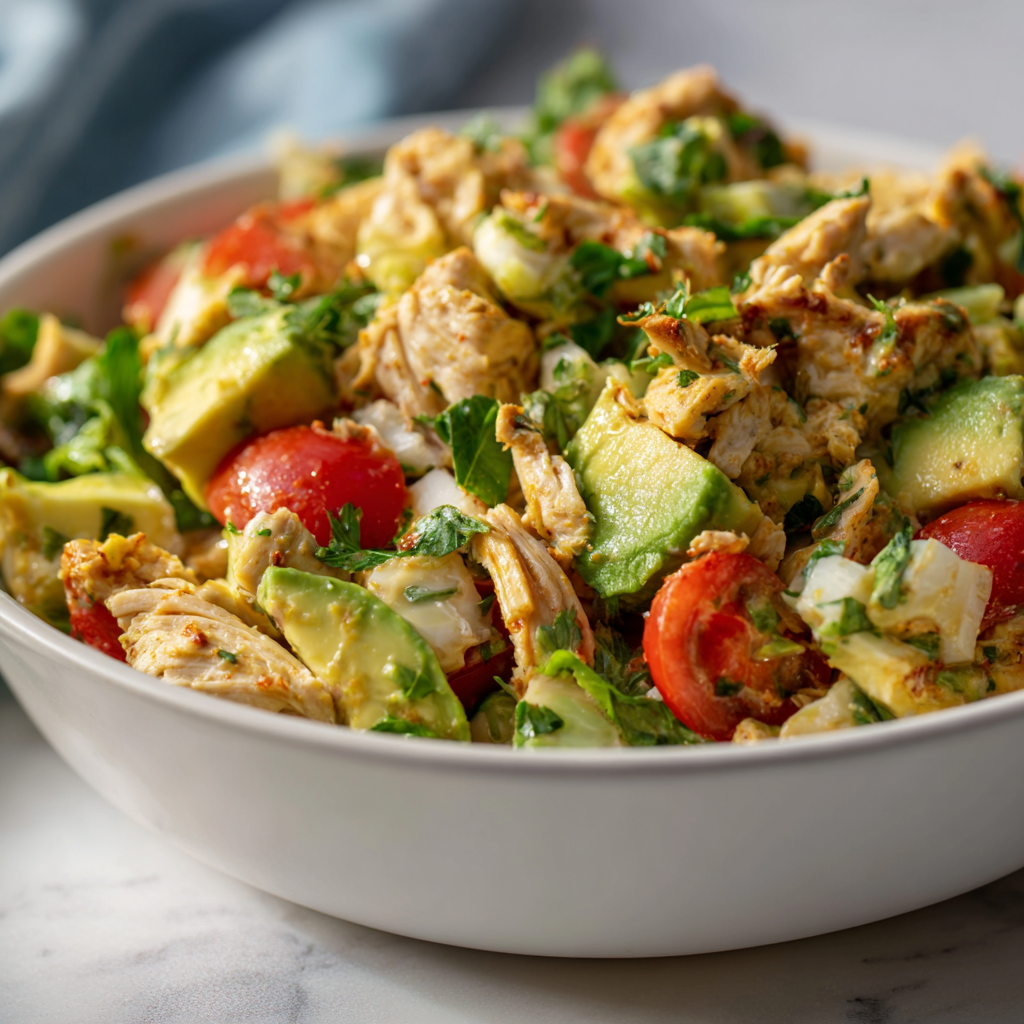 how to make Air Fryer Avocado Chicken Salad