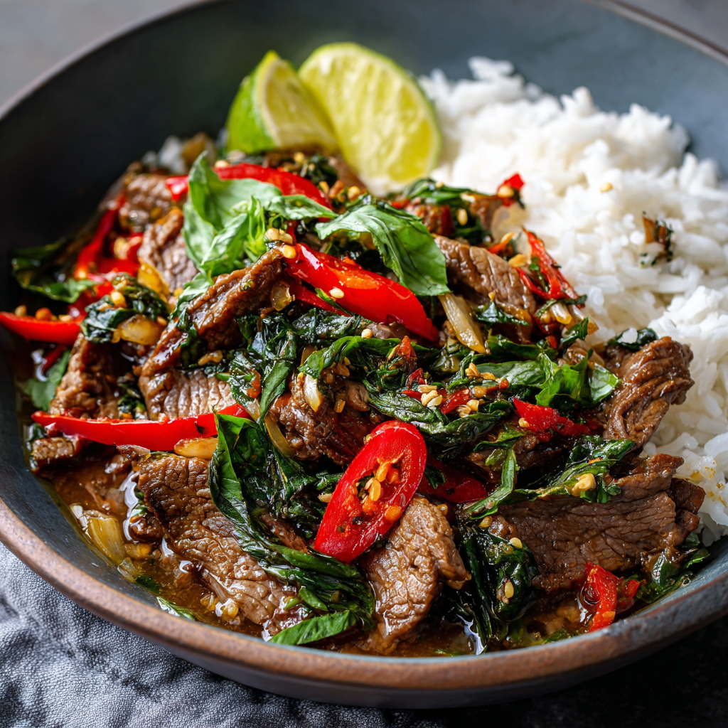 how to make Air Fryer Thai Basil Beef