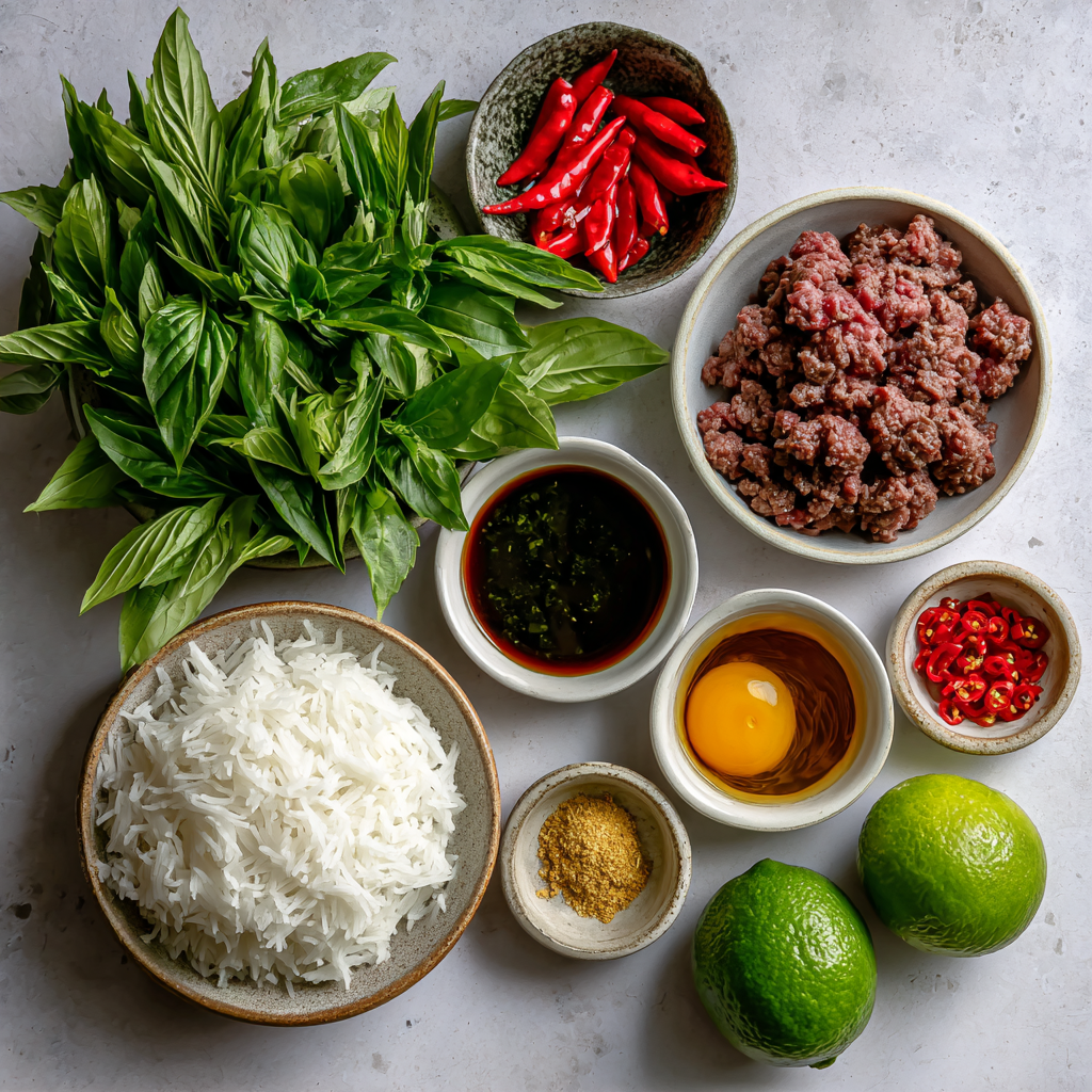 Air Fryer Thai Basil Beef ingredients