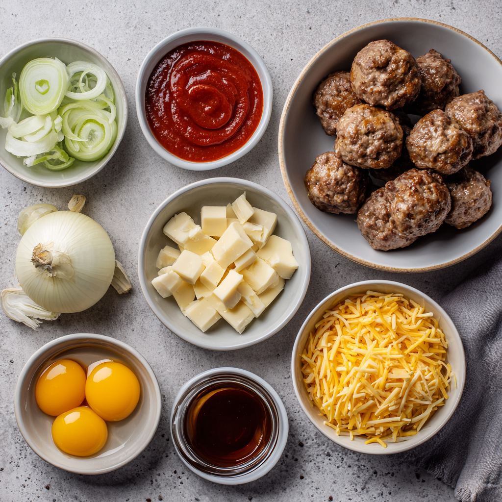 Air Fryer Cheeseburger Meatballs ingredients