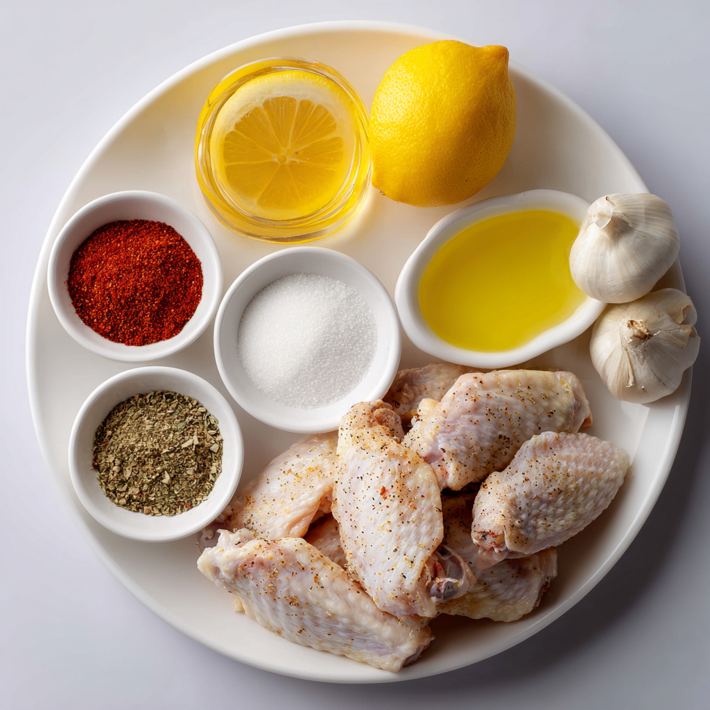 Air Fryer Lemon Pepper Wings ingredients