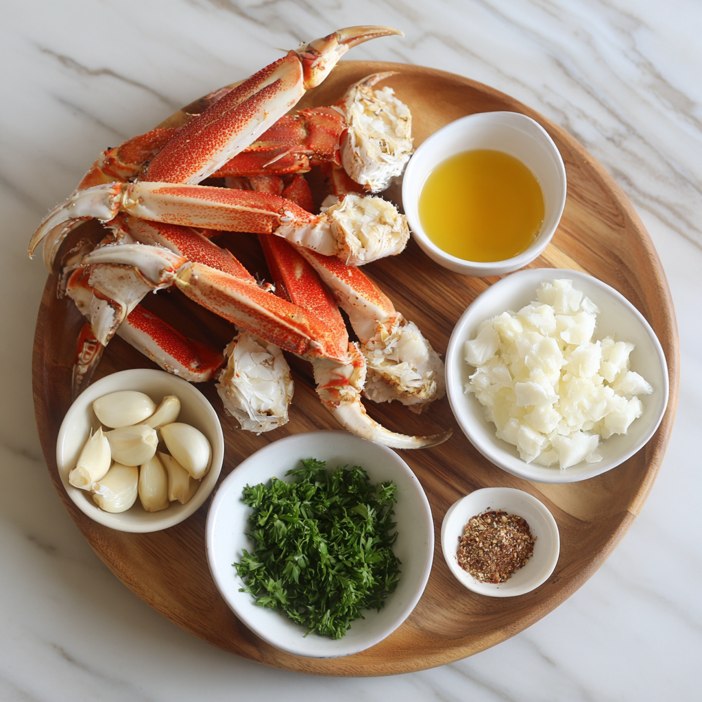 Air Fryer Butter Garlic Crab Claws ingredients