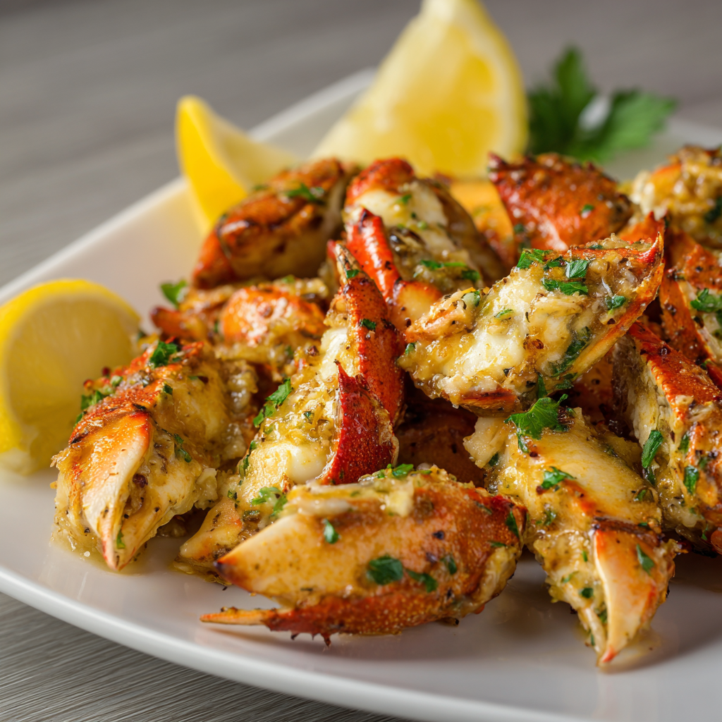 how to make Air Fryer Butter Garlic Crab Claws