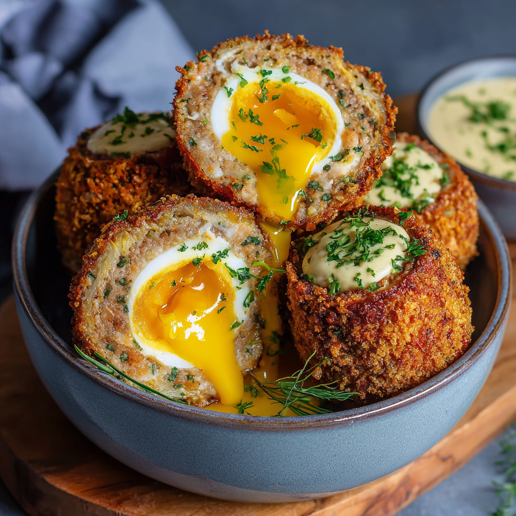 how to make Air Fryer Keto Scotch Eggs 
