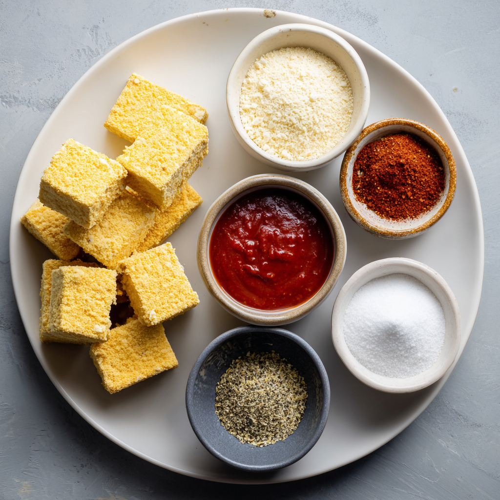 Air Fryer Tofu Parmesan ingredients