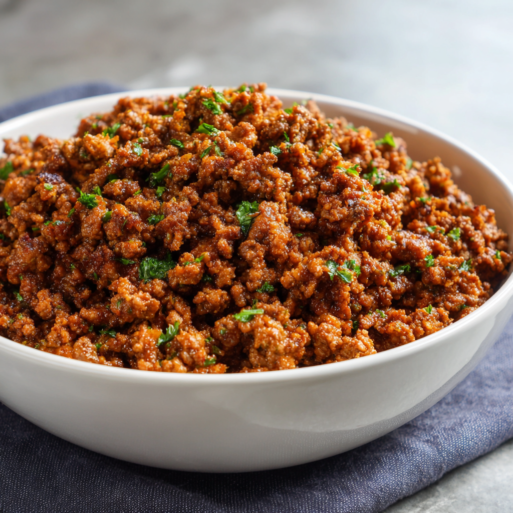 How to make Air Fryer Spiced Ground Beef Crumbles