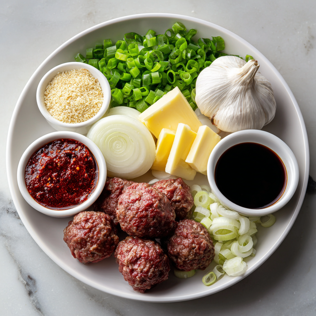 Air Fryer Korean Beef Meatballs ingredients