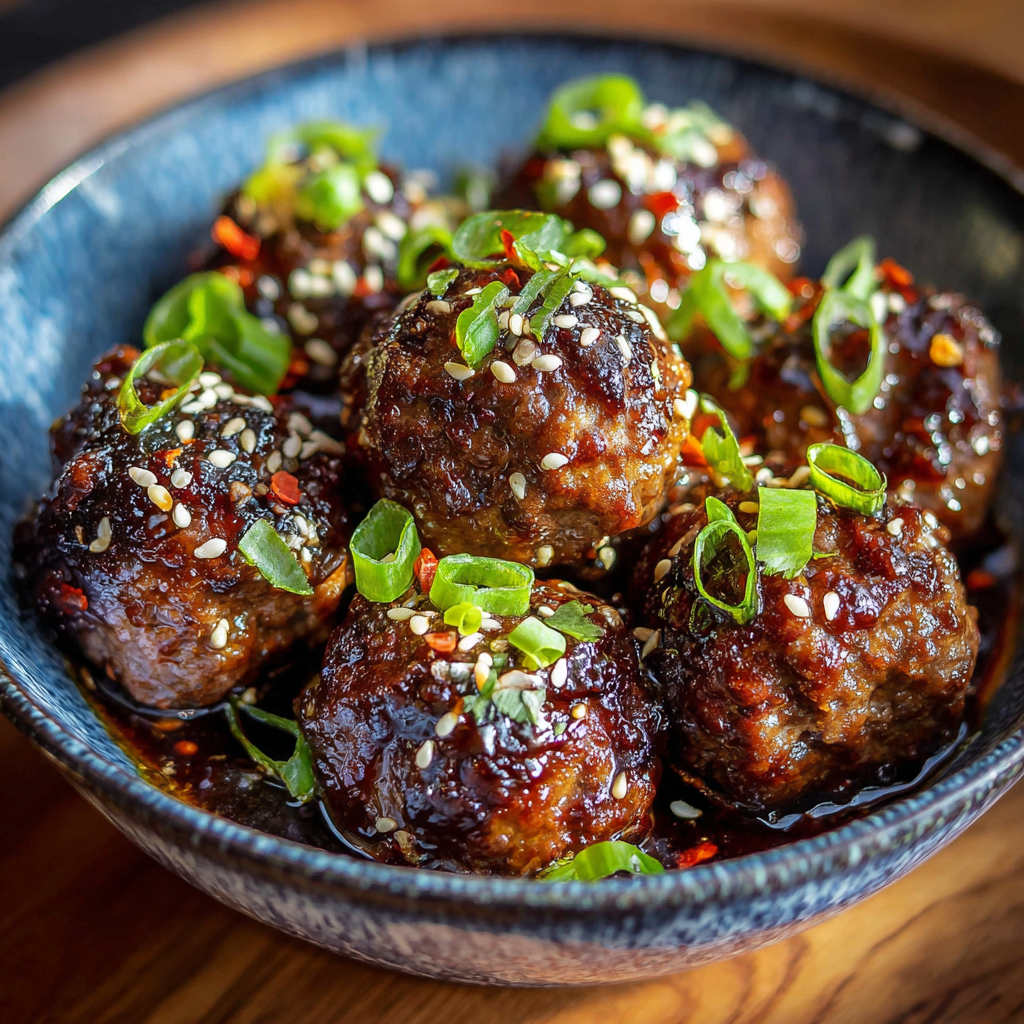 how to make Air Fryer Korean Beef Meatballs