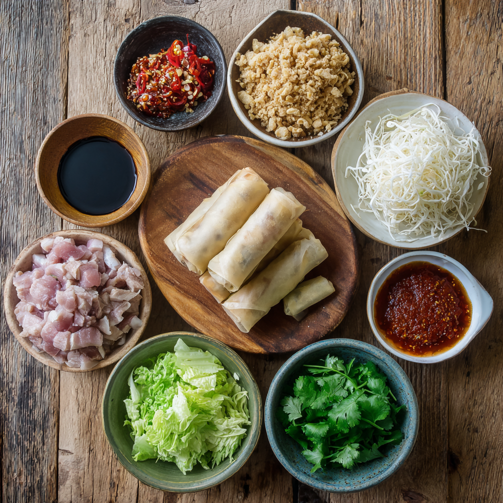 Air Fryer Pork Spring Rolls ingredients