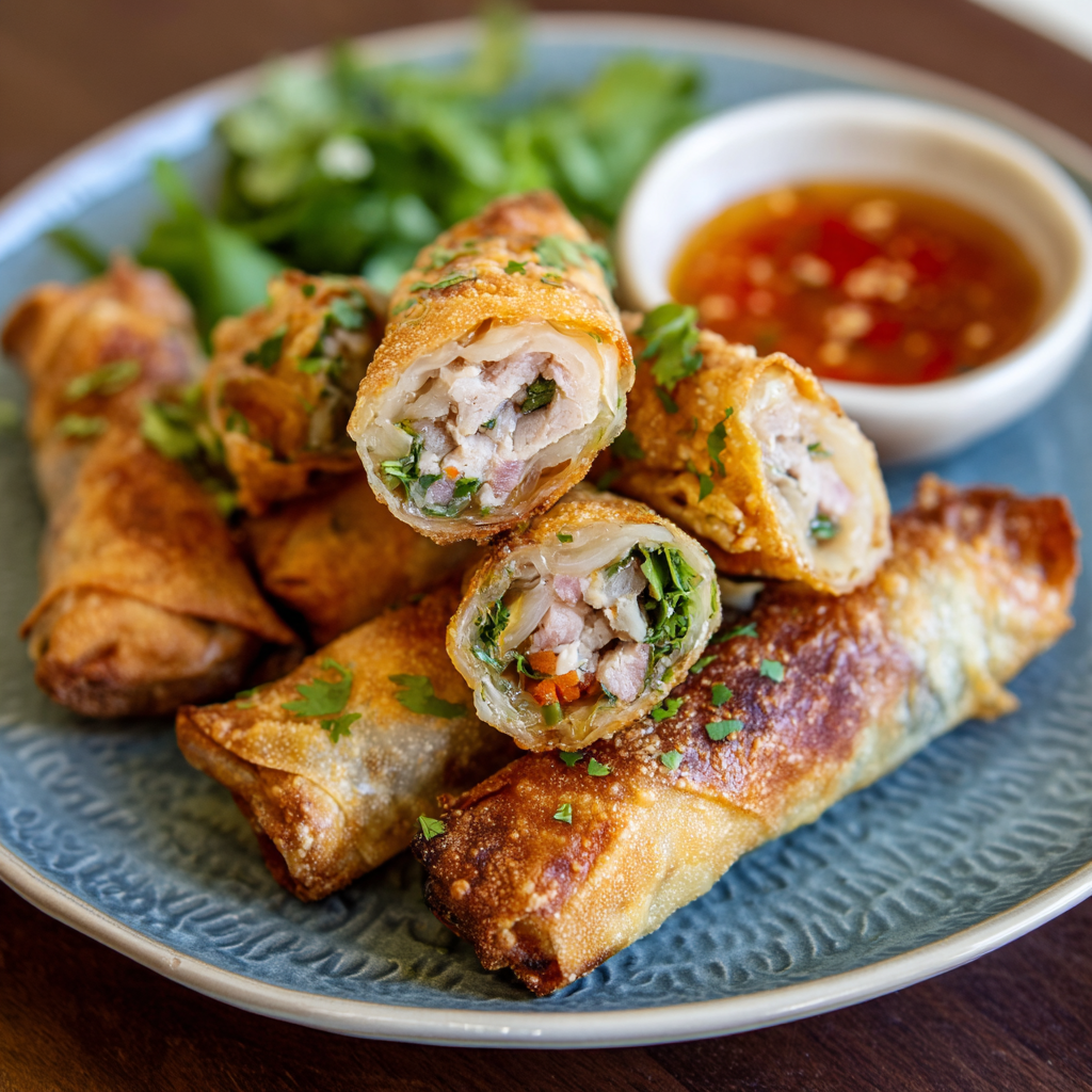 how to make Air Fryer Pork Spring Rolls