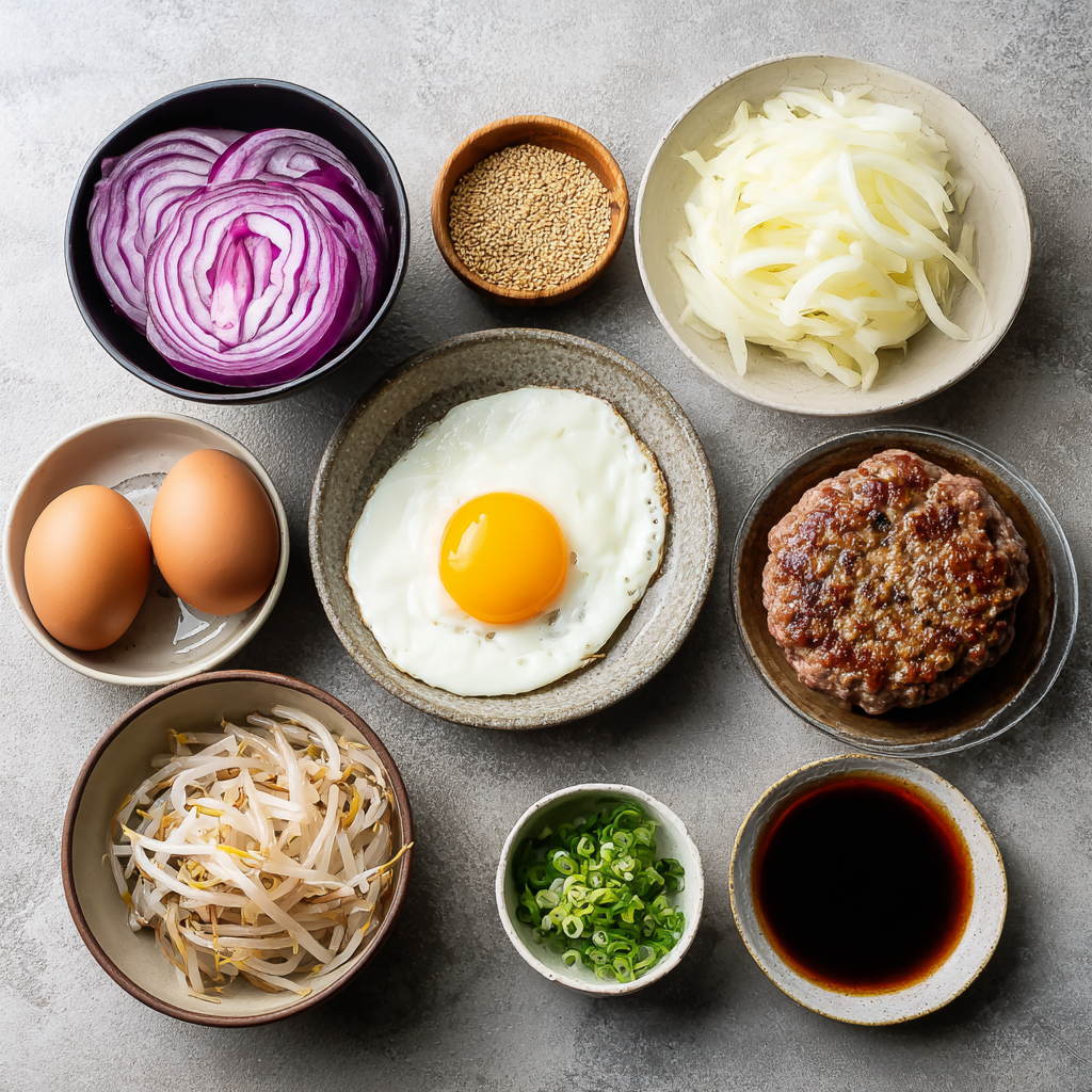 Air Fryer Japanese Hamburg Steak ingredients