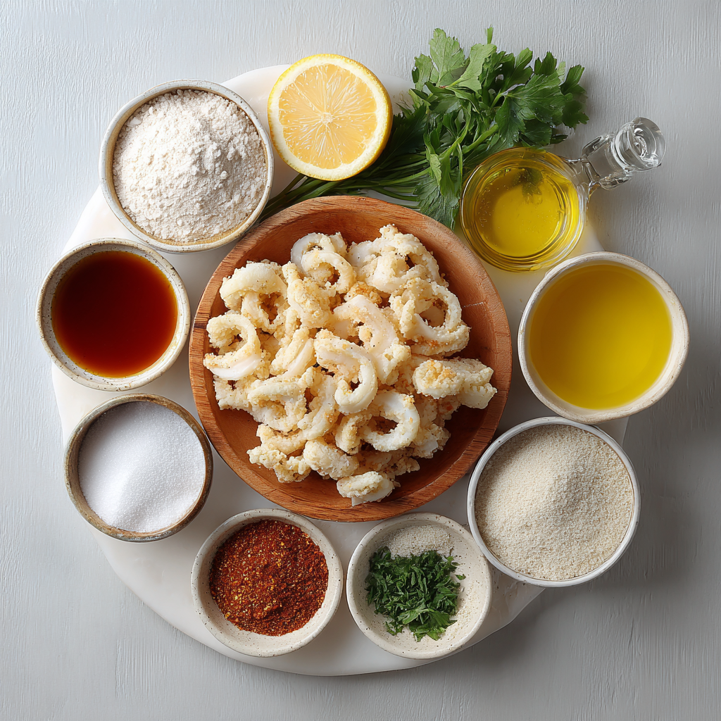 INGREDIENTS OF Air Fryer Calamari Fritti