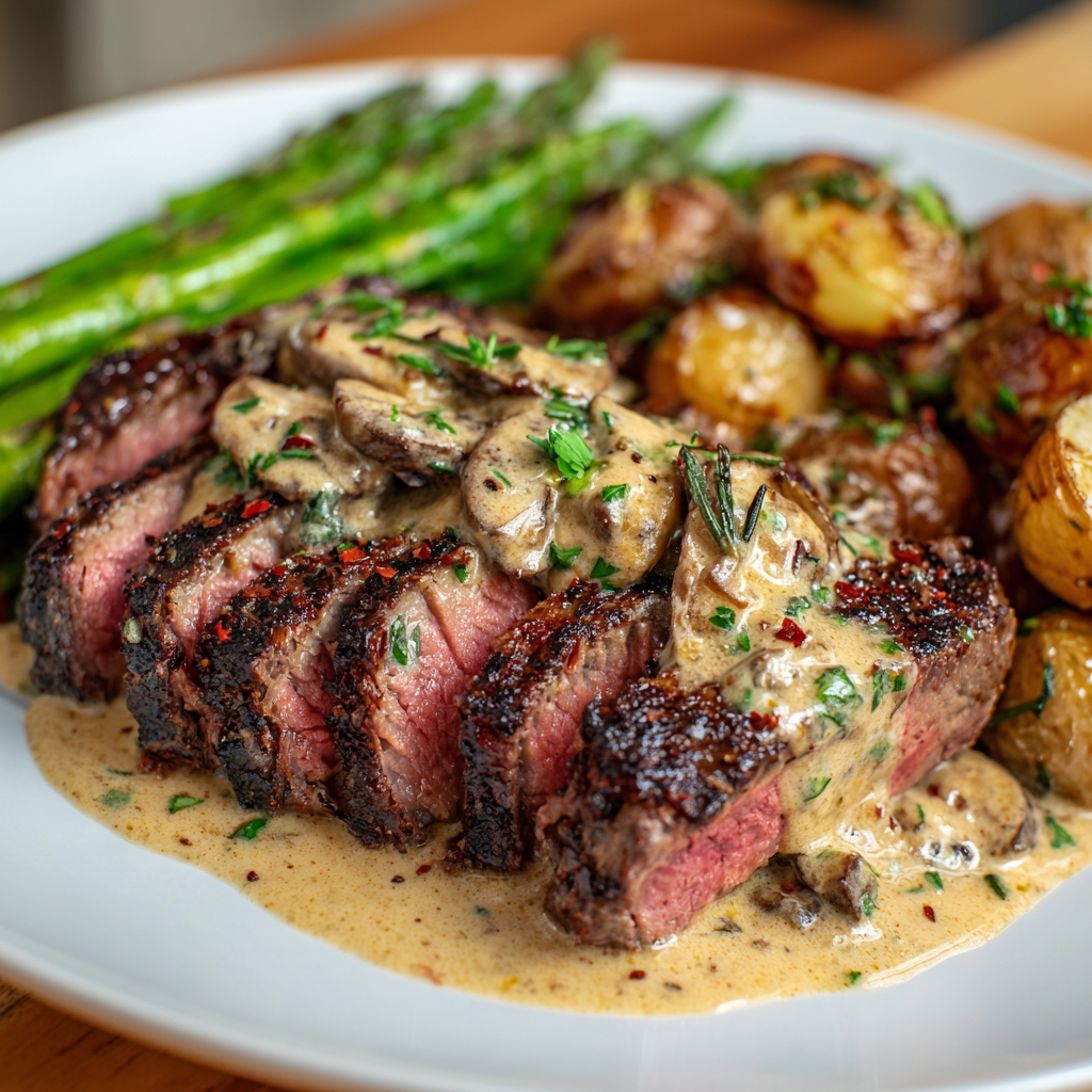 How to make Air Fryer Creamy Tuscan Steak