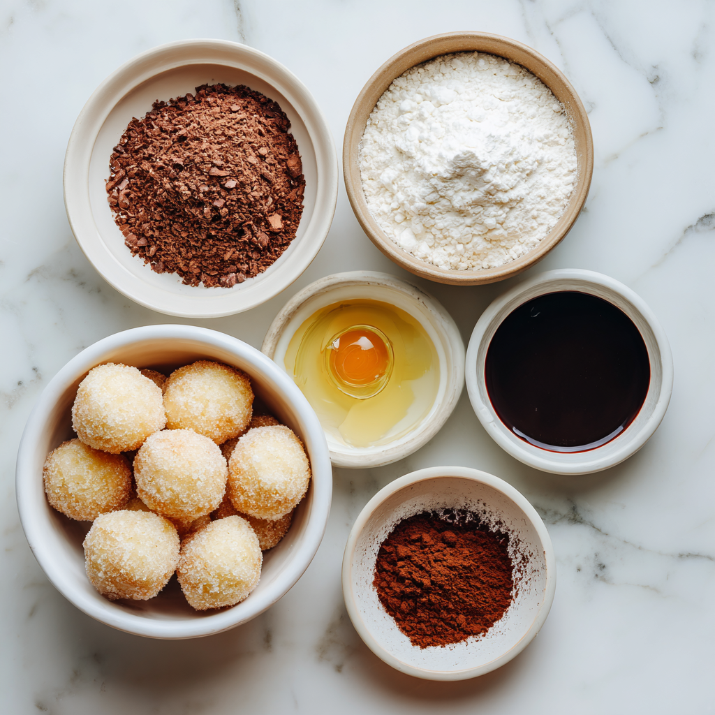 Air Fryer Chocolate Churro Donut Holes ingredients
